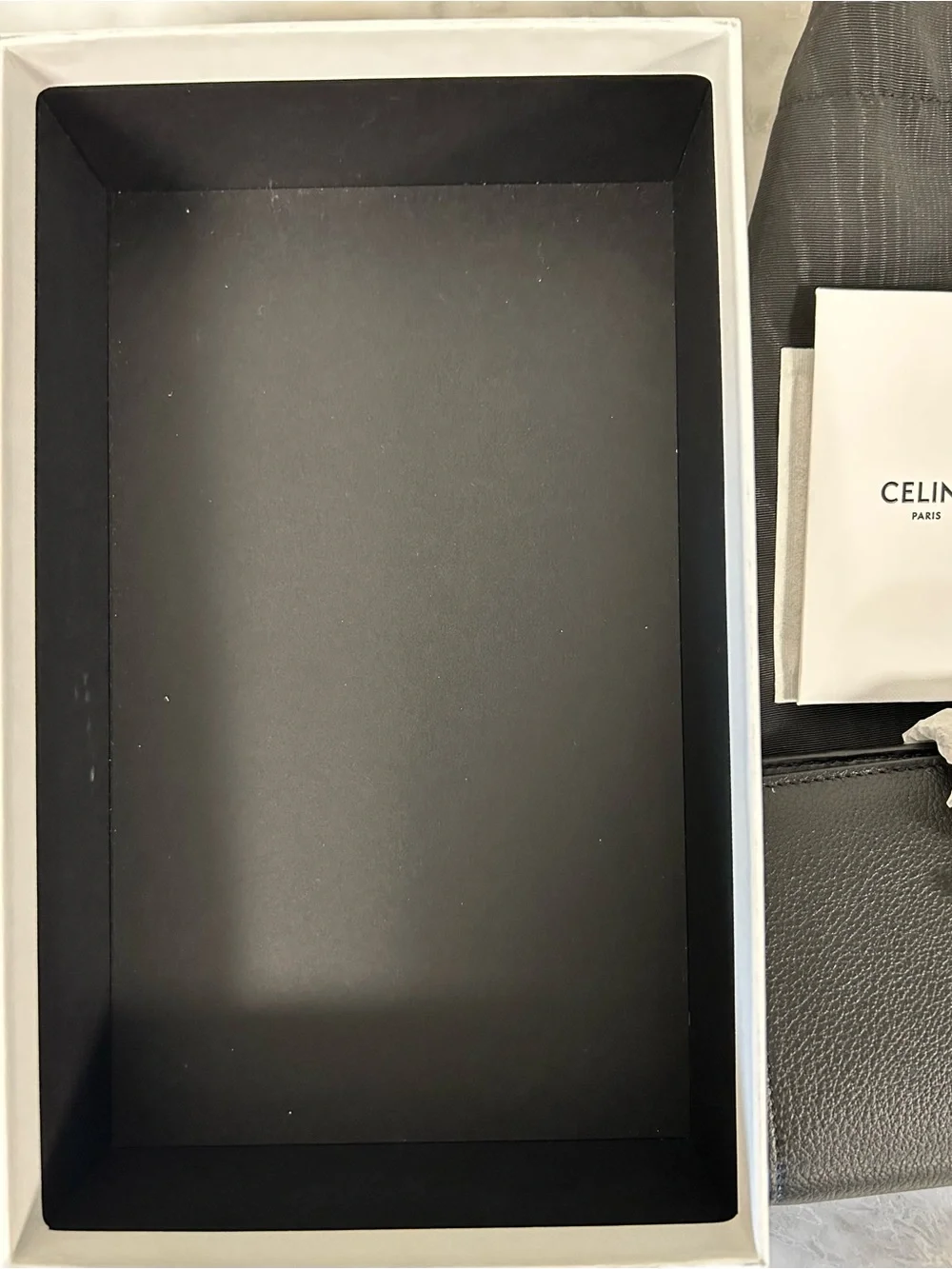 Authentic Celine Paris Box with Dustbag, Wallet and Celine Gift Card